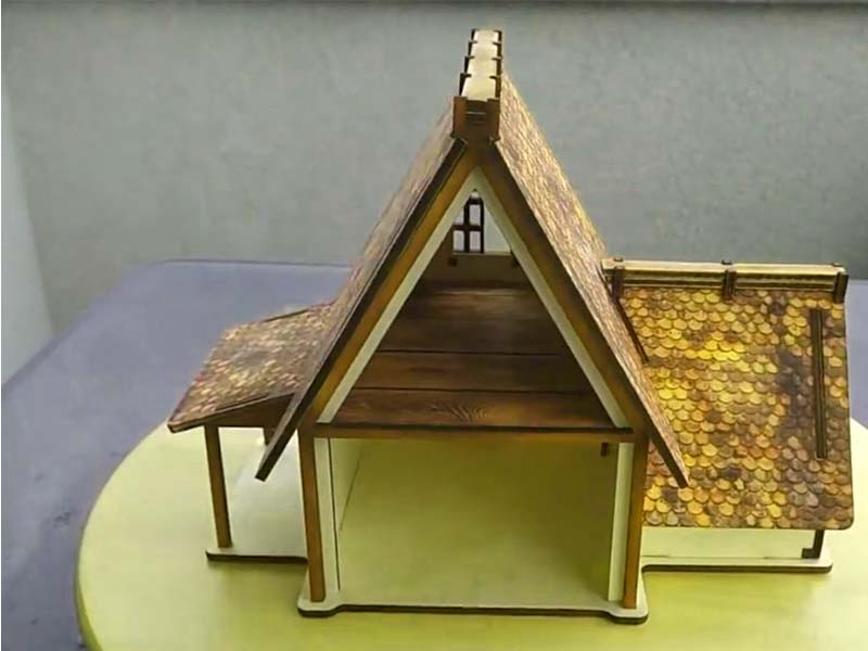 Laser Cut Miniature Dollhouse for Kids
