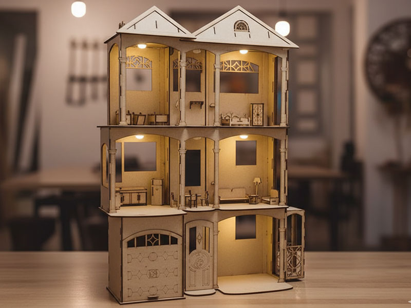 Laser Cut American Girl Doll House Model Design
