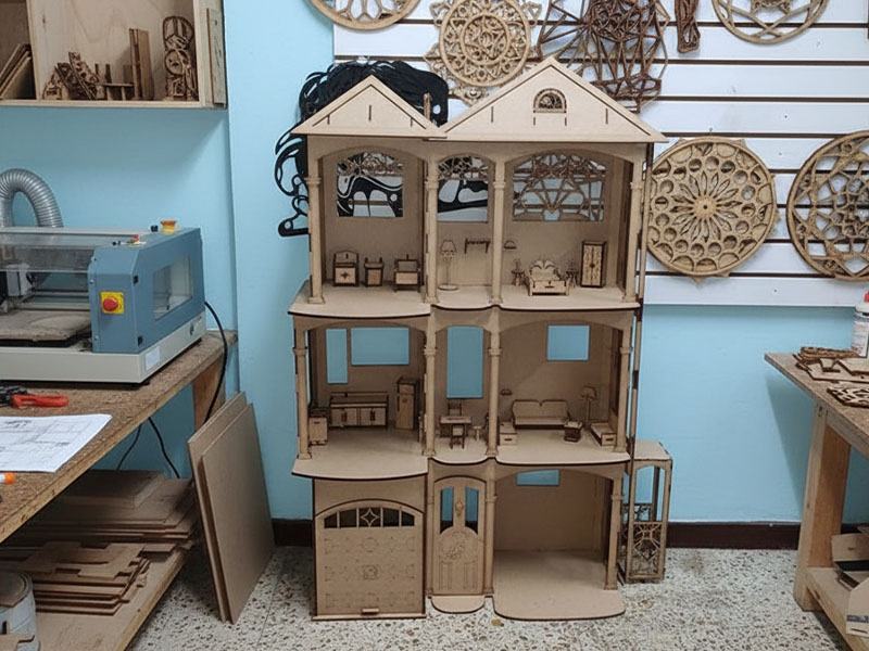 Laser Cut American Girl Doll House Model Design