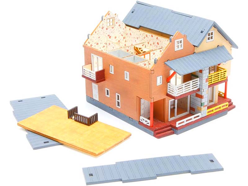 Laser Cut Dollhouse 3D Model Wooden House Design