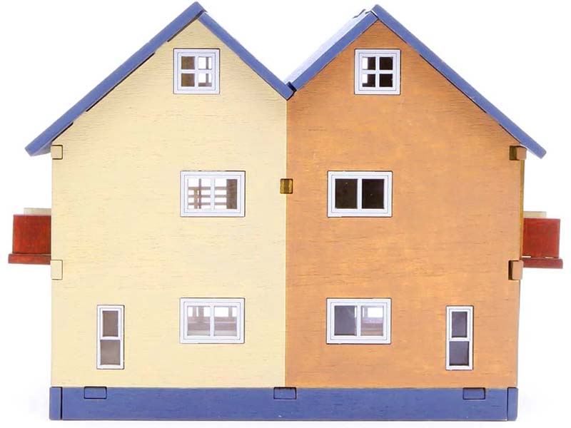 Laser Cut Dollhouse 3D Model Wooden House Design