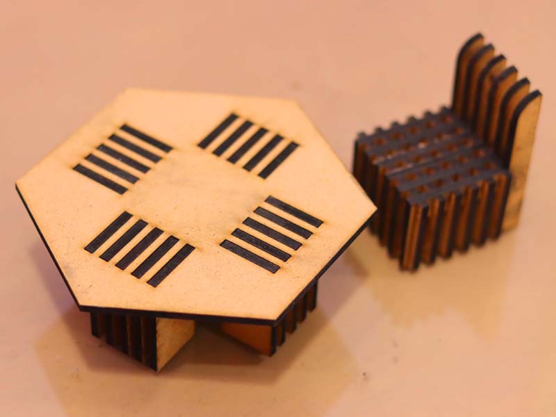 Laser Cut Dollhouse Miniature Chair and Table Furniture