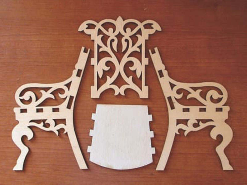 Laser Cut Dollhouse Furniture Chair Kit