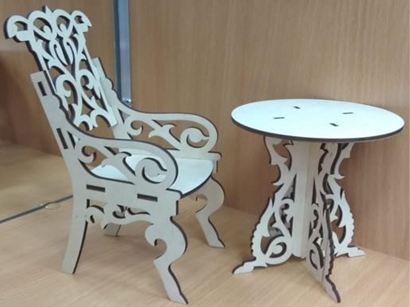 Laser Cut Dollhouse Furniture Chair Kit