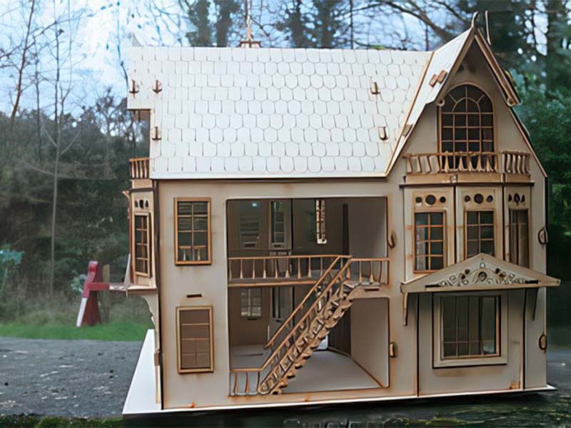 Laser Cut Dollhouse 3D Puzzle Model Kit