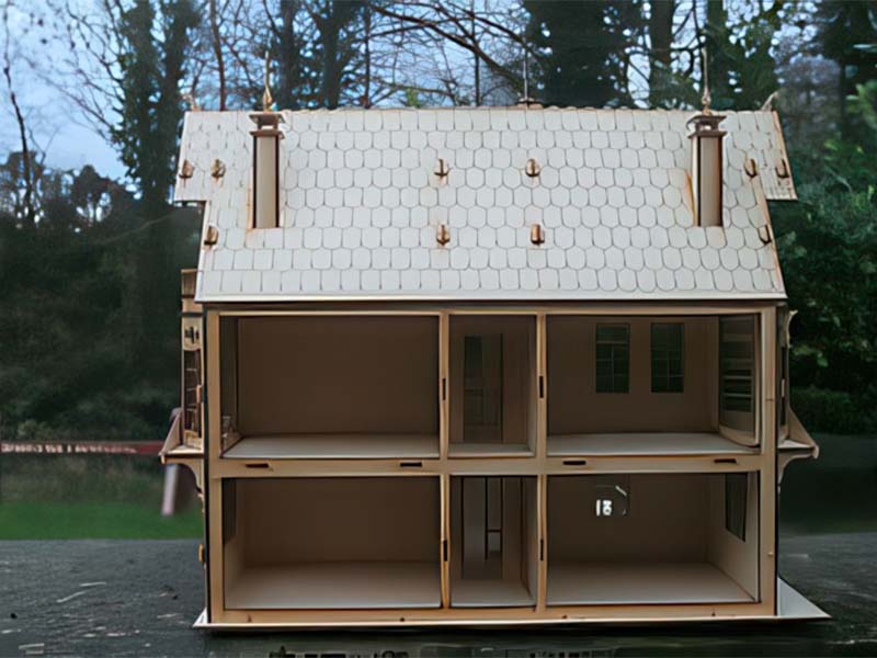 Laser Cut Dollhouse 3D Puzzle Model Kit