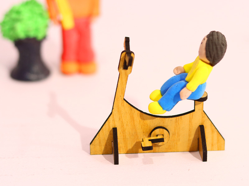 Laser Cut Dollhouse Exercise Cycle Toy Kit
