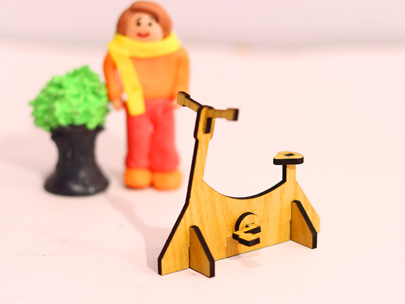 Laser Cut Dollhouse Exercise Cycle Toy Kit