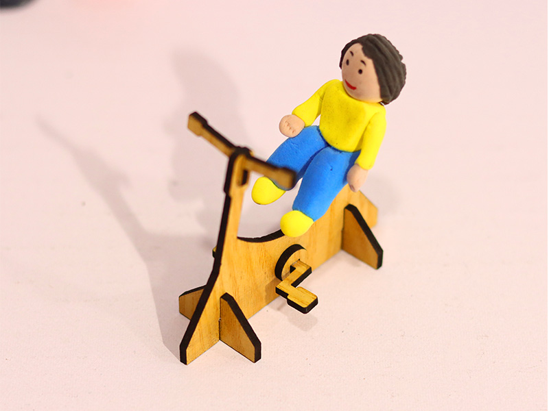 Laser Cut Dollhouse Exercise Cycle Toy Kit