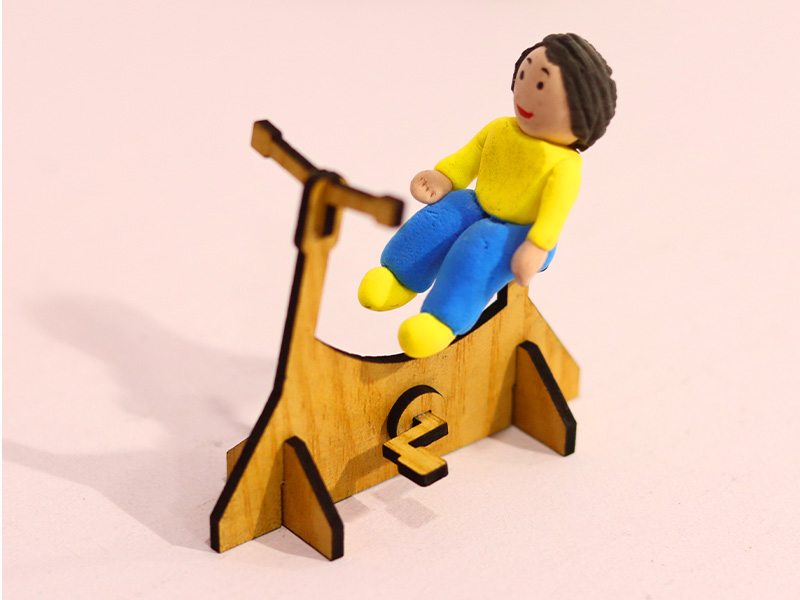 Laser Cut Dollhouse Exercise Cycle Toy Kit