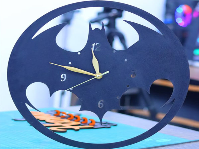 Laser Cut Batman Wall Clock Round Wall Clock