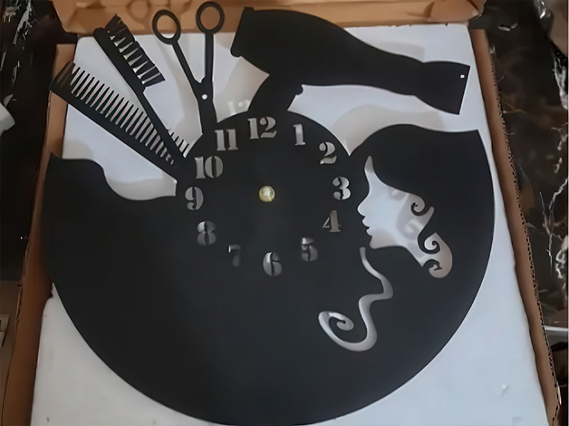 Laser Cut Beauty Salon Wall Clock Template