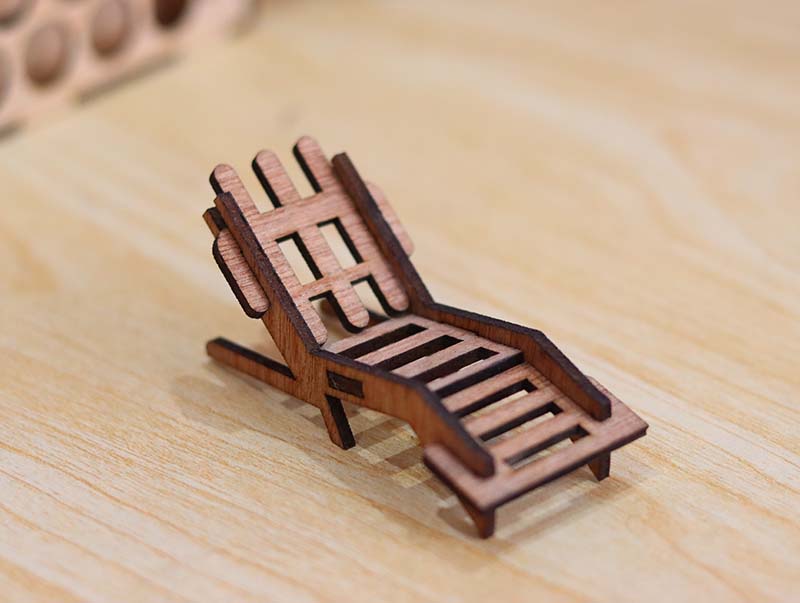 Laser Cut Dollhouse Furniture Beach Bed Toys Template