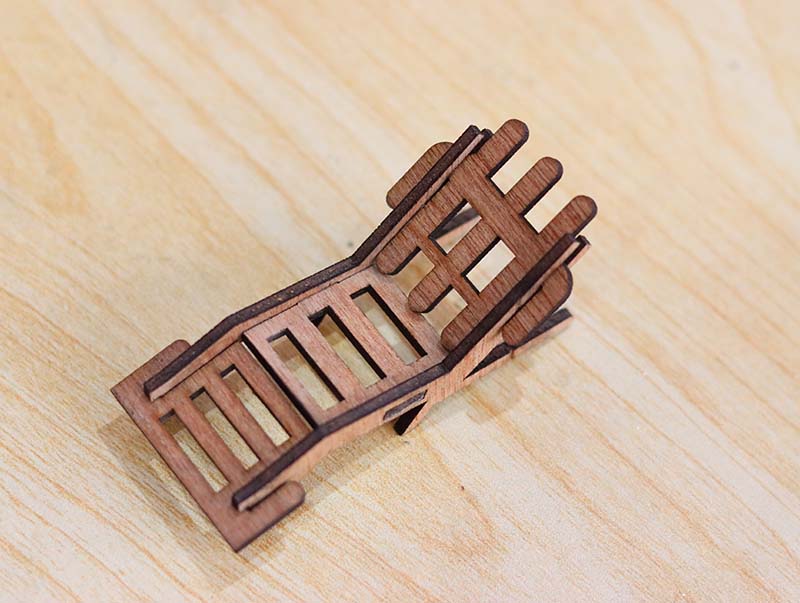 Laser Cut Dollhouse Furniture Beach Bed Toys Template