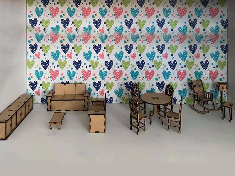 Laser Cut Dollhouse Furniture Plans Miniature Furniture Design