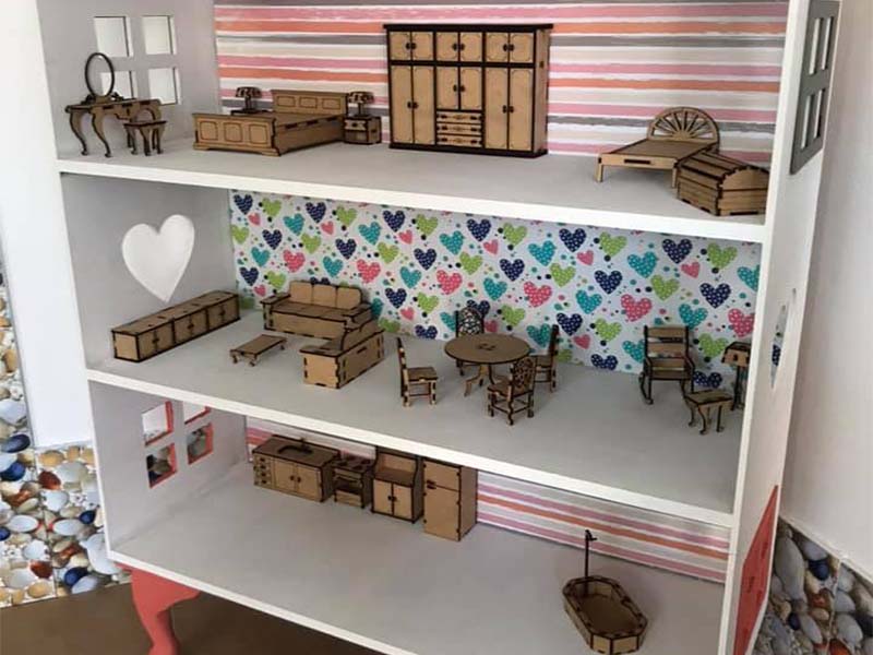 Laser Cut Dollhouse Furniture Plans Miniature Furniture Design