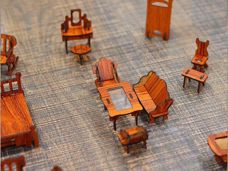 Laser Cut Dollhouse Furniture Set Miniature Toy Furniture
