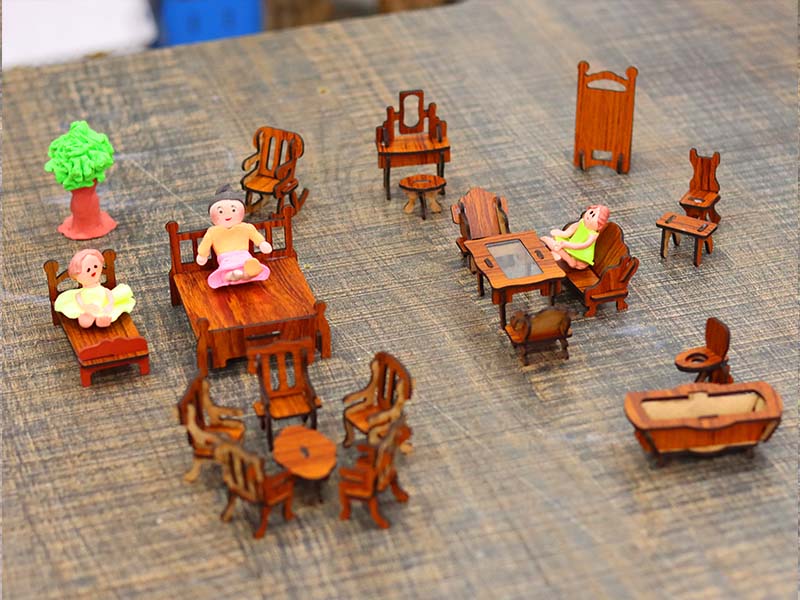 Laser Cut Dollhouse Furniture Set Miniature Toy Furniture