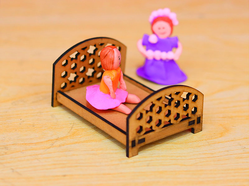 Laser Cut Dollhouse Miniature Bed Design Dollhouse Furniture Plans