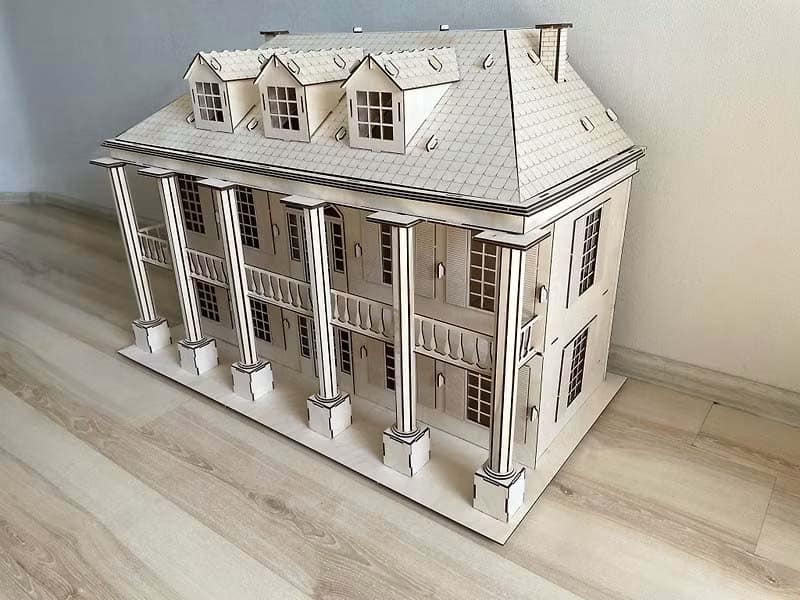 Laser Cut Dollhouse Model Architecture Template