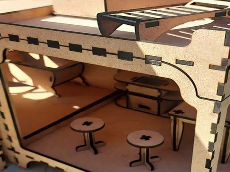 Laser Cut Dollhouse Plans and Dollhouse Furniture Template