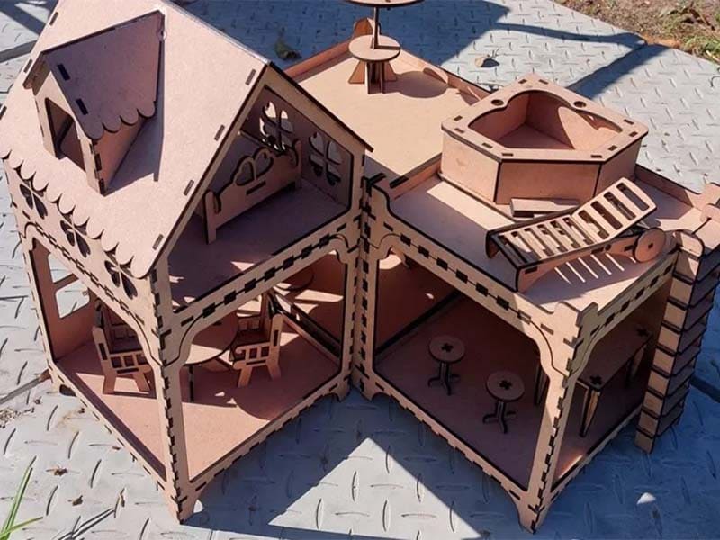 Laser Cut Dollhouse Plans and Dollhouse Furniture Template
