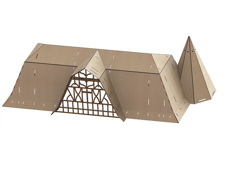 Laser Cut Dollhouse Plans Barbie Doll House 3D Model Kit