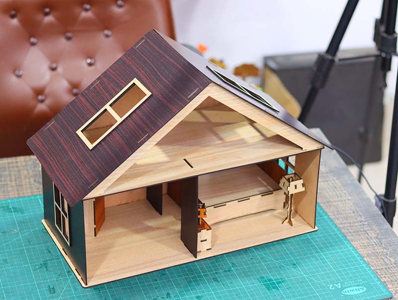 Laser Cut Dollhouse 3D Wooden Model Kit