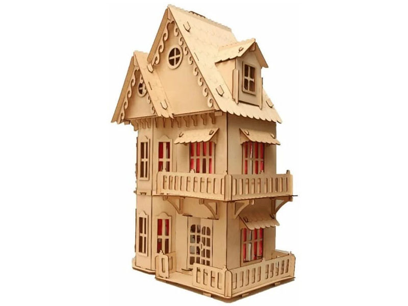 Laser Cut Dollhouse Building Model Kit