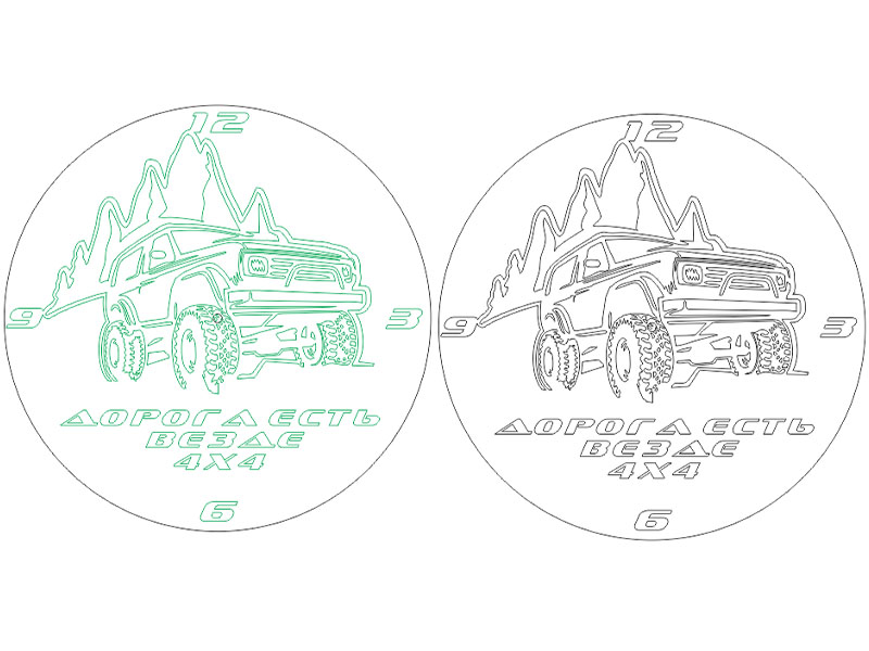 Laser Cut 4×4 Off Road Wall Clock