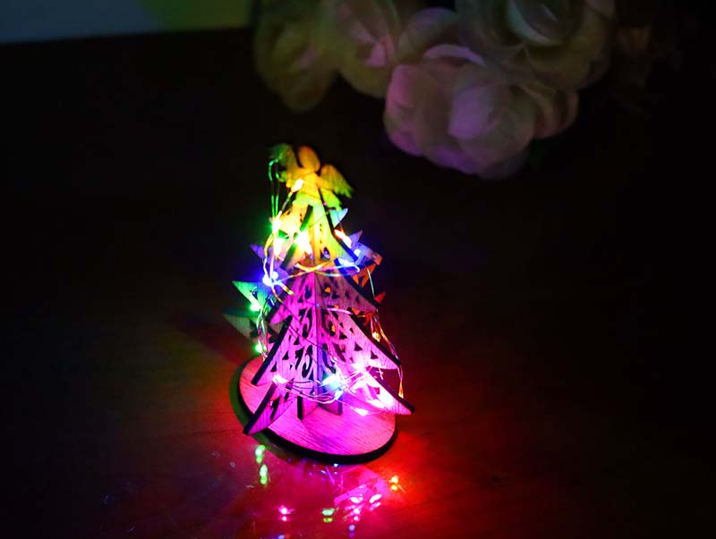 Laser Cut Christmas 3D Wooden Tree for Christmas Decorations