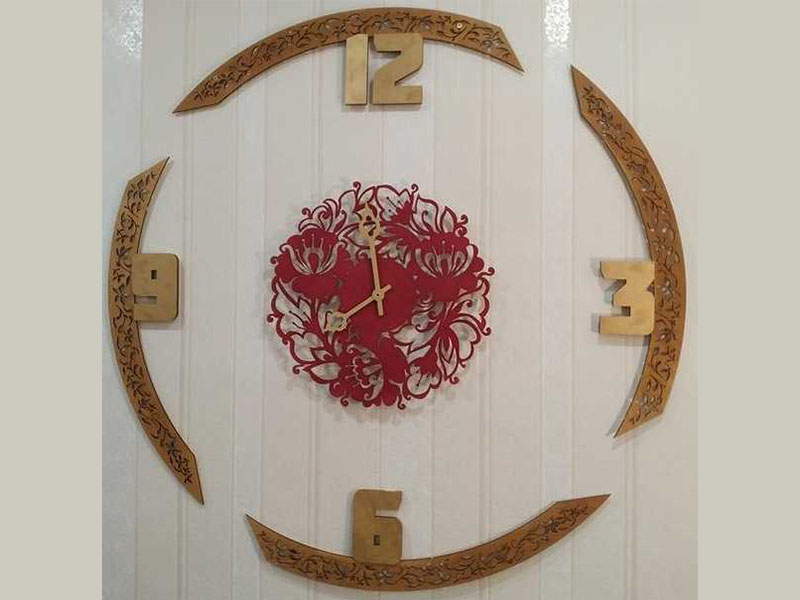 Laser Cut Decorative Round Clock Template
