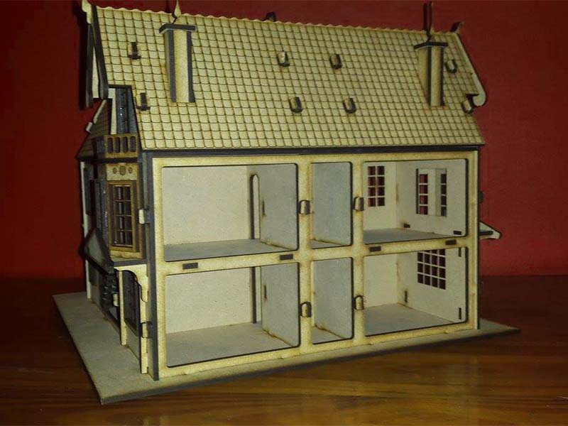 Laser Cut Fantasy Mansion Dollhouse Wood 3D Puzzle Toy Model