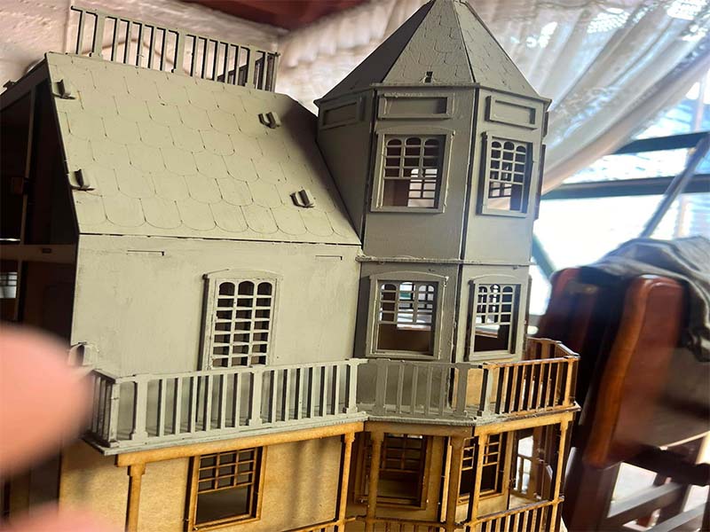Laser Cut Dollhouse Template Wooden Barbie Doll House Model Kit