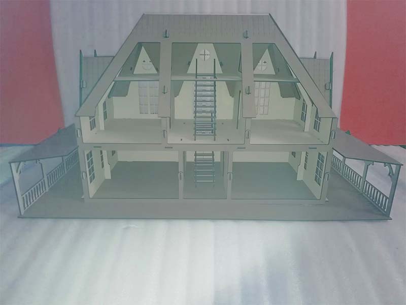 Laser Cut Fairy Tale Villa 3D Puzzle Dollhouse Model