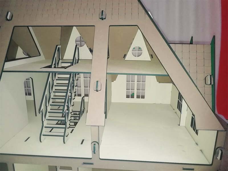 Laser Cut Fairy Tale Villa 3D Puzzle Dollhouse Model