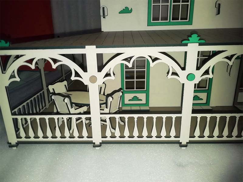 Laser Cut Fairy Tale Villa 3D Puzzle Dollhouse Model