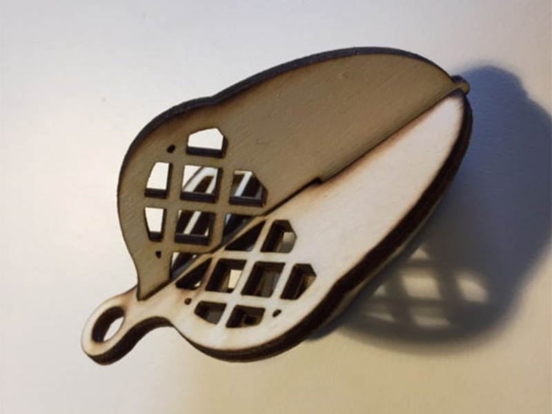 Laser Cut Acorn Christmas Ornament Template