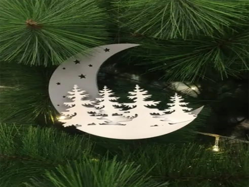 Laser Cut Moon Christmas Decoration Pendant