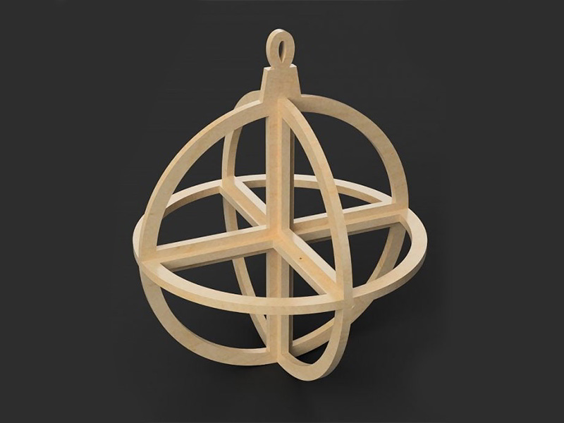Laser Cut Bellatrix Pendant Christmas Decor Idea