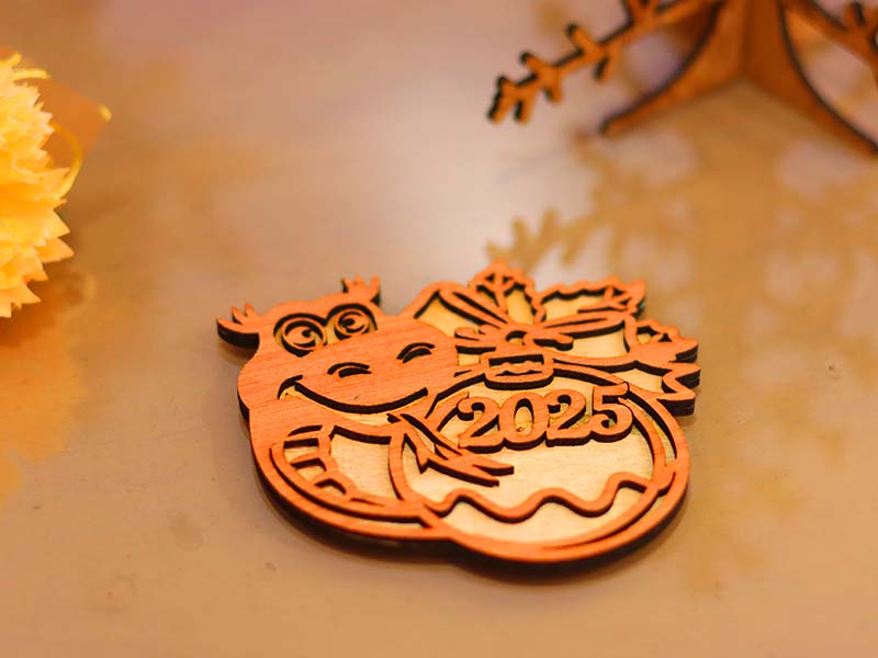 Laser Cut Christmas Snake Ornament Template