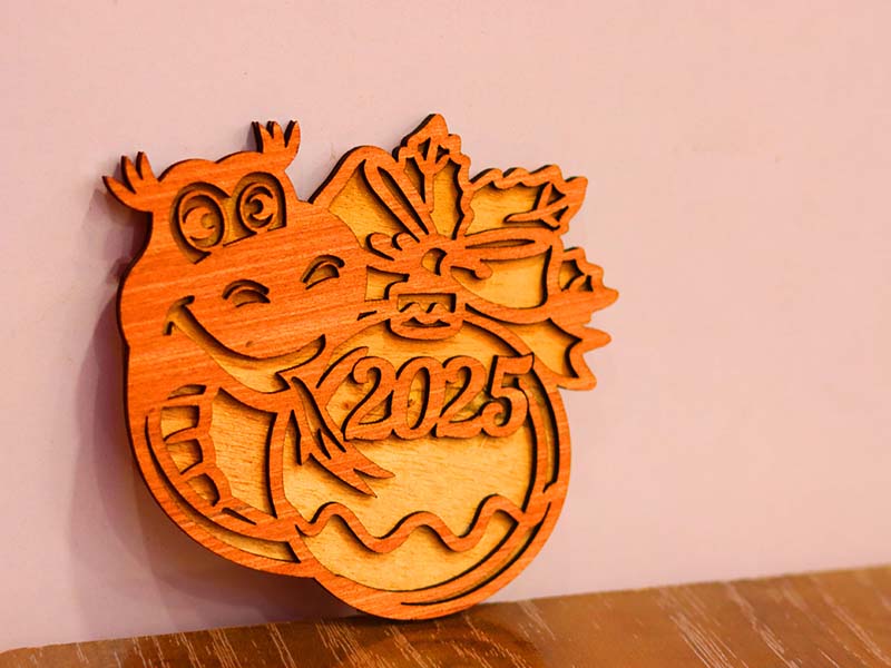 Laser Cut Christmas Snake Ornament Template