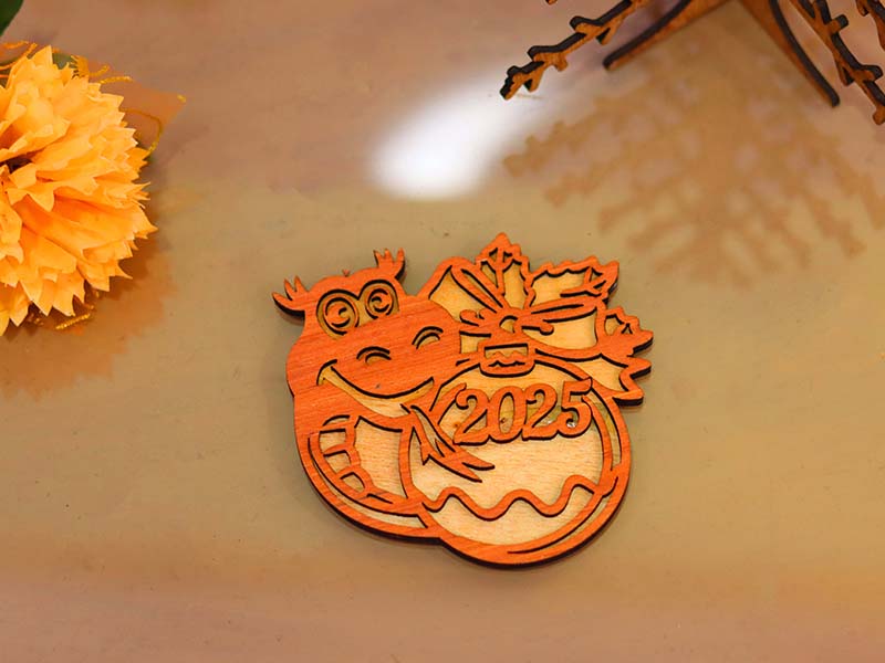 Laser Cut Christmas Snake Ornament Template