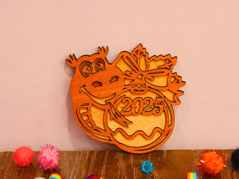 Laser Cut Christmas Snake Ornament Template