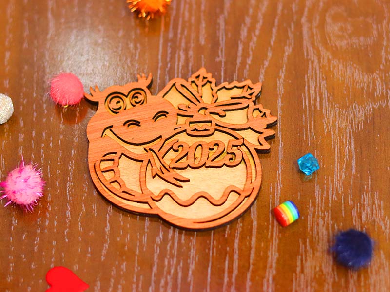 Laser Cut Christmas Snake Ornament Template