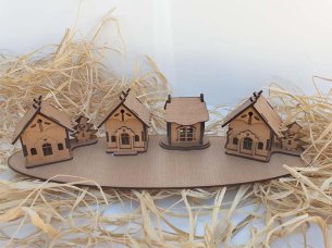 Laser Cut Christmas Tealight House for Christmas Decoration