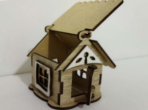 Laser Cut Tealight Candle House Design Christmas Decoration