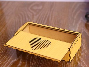 Laser Cut Sliding Lid Chocolate Gift Box Design For Christmas