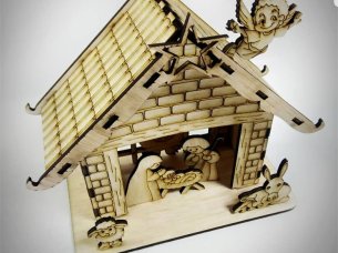Laser Cut Nativity Scene Popular Christmas House Decoration