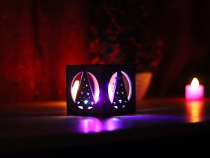 Laser Cut Tealight Candle Holder Box for Christmas Decoration